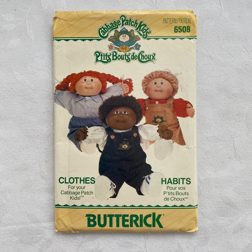 Cabbage Patch Kids Doll Clothes Sewing Pattern Butterick 6508